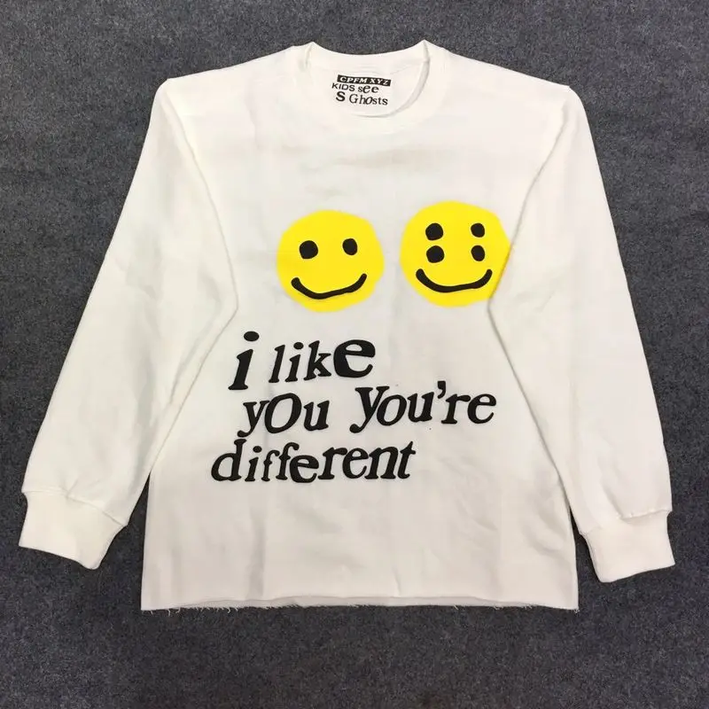 Толстовка CPFM.XYZ W.W.C.D. свитшот с надписью smile face для женщин и мужчин Повседневная