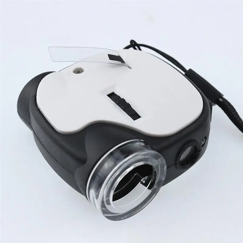 

55X Portable Handheld Mini Pocket Microscope With LED Lamp UV Light Foldable Magnifying Glass For Jewelry Antique Appraisal Tool