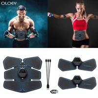 ems usb charge muscle stimulator abdominal muscle trainer fitness accessories abs ems massager pad home gym belly arm trainer