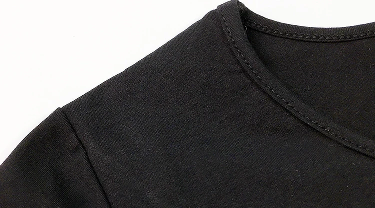 Женский модный летний комплект из двух предметов черная футболка с