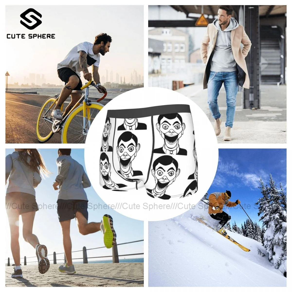 

Goosebumps Underwear Breathable Trenky Sublimation Trunk Polyester Sublimation Males Boxer Brief