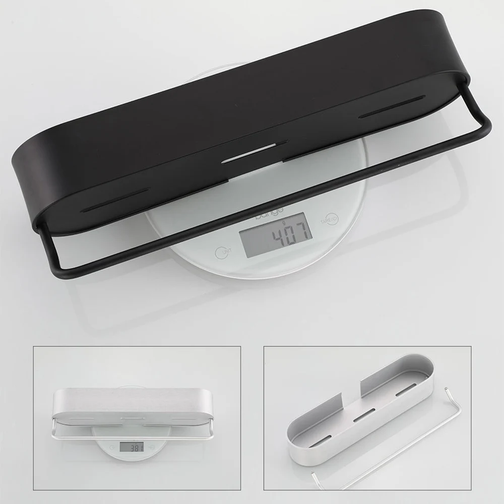 bathroom shelf rack kitchen wall shelves bath towel holder black shower storage basket kitchen organizer bathroom accessories free global shipping