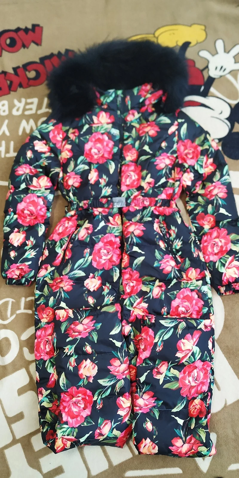 Rose Black Зимний женский комбинезон для девочек, боди из натурального меха, женский комбинезон, женские комбинезоны, верхняя одежда с капюшоном, M, L, XL, XXL - Цвет: Rose Black