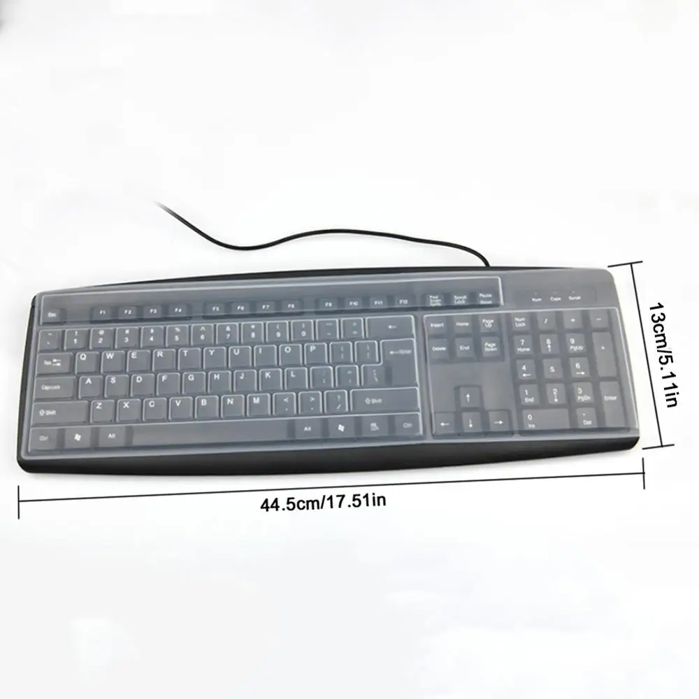

High Quality Silicone Desktop Computer Keyboard Cover Skin Protector Slim Waterproof Transparent Clear Protecter Film Tools