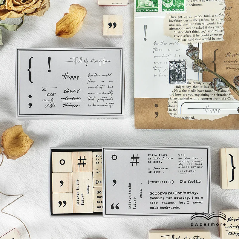 Художественная буква английский символ набор деревянных штампов DIY ремесло