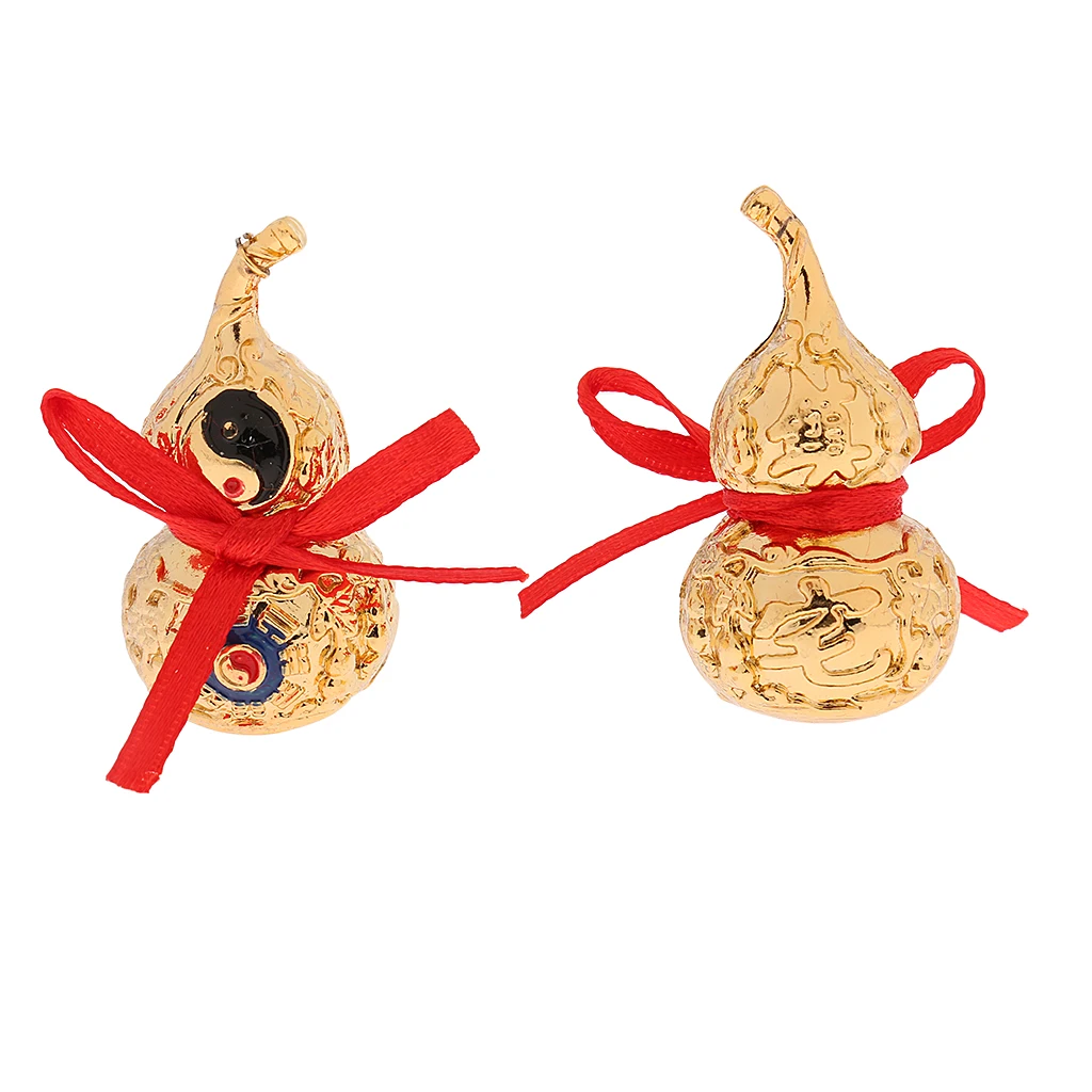 

6pcs Alloy Calabash Wu Lou Chinese Feng Shui Gourd For Home Decor