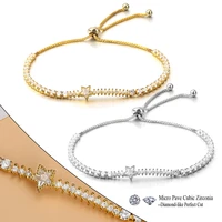 dinglly fine zirconia stone meteor starlink bracelet bangle pull buckle adjustable boho style bracelet for women men jewelry