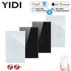 Zigbee Tuya Smart настенный светильник переключатель, 1234 ряда 23Way нам WiFi сенсорный переключатель, система автоматического управления 