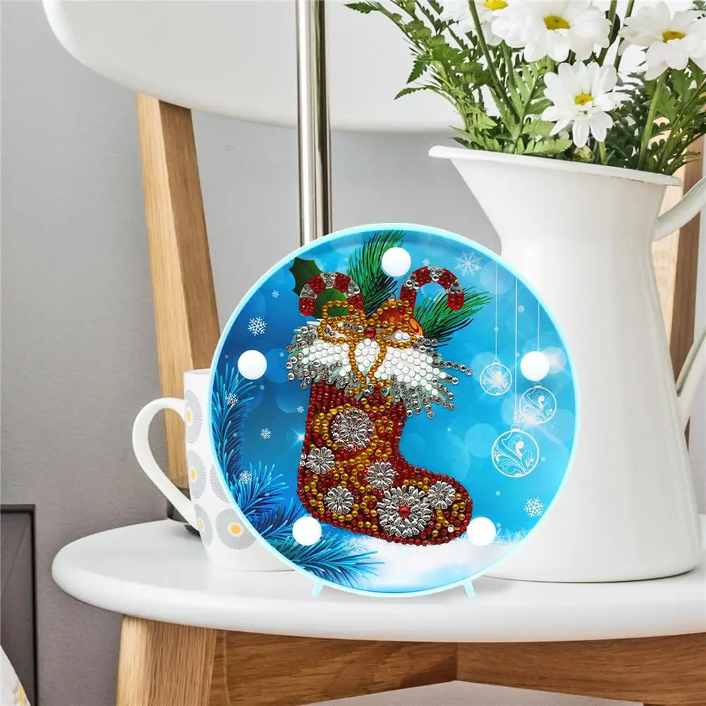 СВЕТОДИОДНЫЙ ночник в форме ромбовидной картины сделай сам Рождественский лось