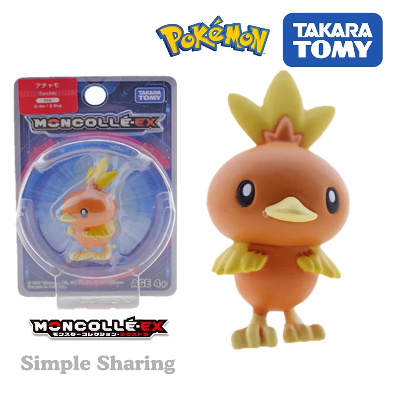 Takara Tomy настоящая коллекция монстров EX Asia-04 Torchic Pokemon статуэтки аниме солнце и луна