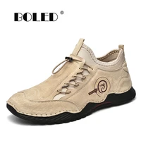 suede leather casual shoes men comfort non slip flat shoes breathable loafers moccasins outdoor driving men shoes