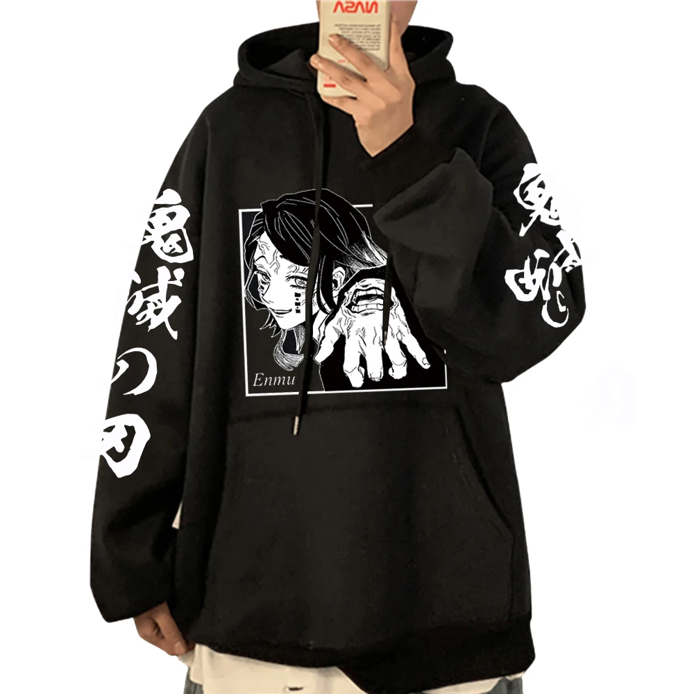 

Japanese Anime Demon Slayer Hoodies Enmu Hoodie Pullover Sweatshirts Plus Sized Sweetshirts For Men Sportswear Men's Jumpers Top