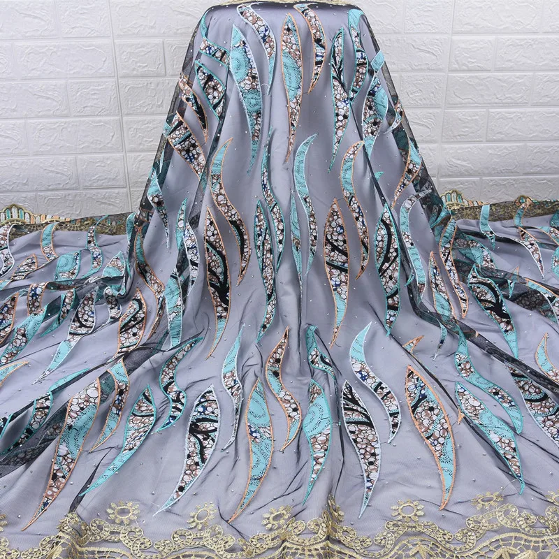 Последнее Африканское кружево высокого качества нигерийский гипюровый шнур