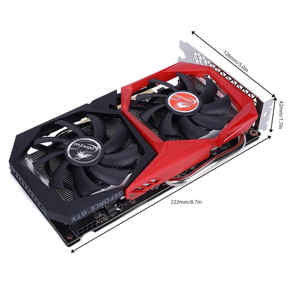 Цветная Видеокарта GTX 1660S 6G TU116 12 нм 1408 1530-1785 МГц 125 бит видеокарта DP + HDMI-совместимая