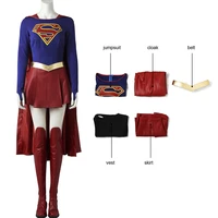 super lady cosplay kara costume zor el battle dress masquerade party role playing clothing with boots