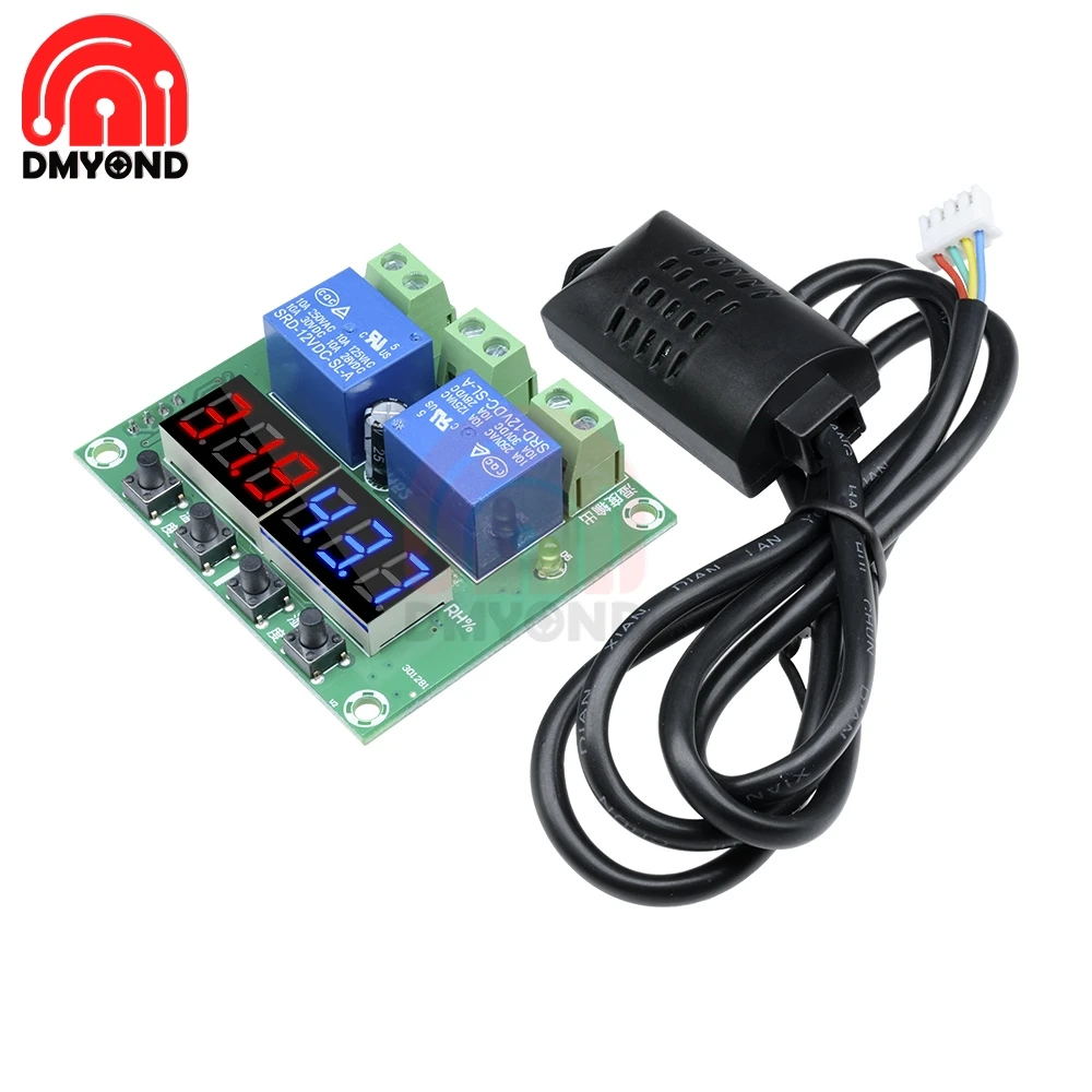 Термостат с контролем температуры и влажности лампочка цифровым дисплеем