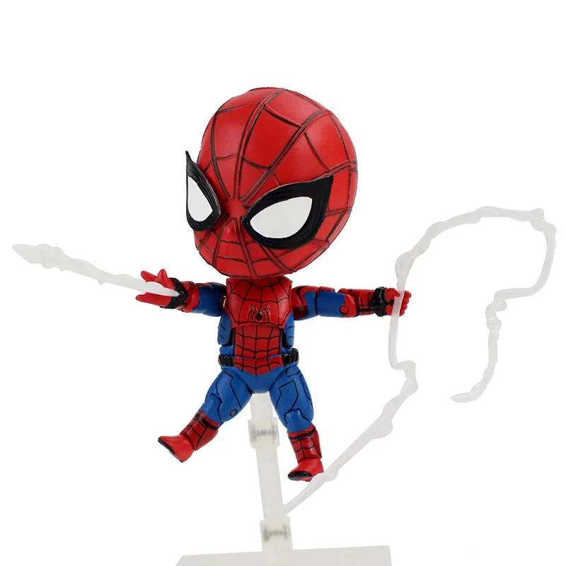 Spiderman 781 No Box Бесконечность войны Мстители фигурку Nendoroid 543 781 866 955 988 1037 Человек-паук Железный человек Локи черная модель пантера игрушки - Цвет: Spiderman 781 No Box
