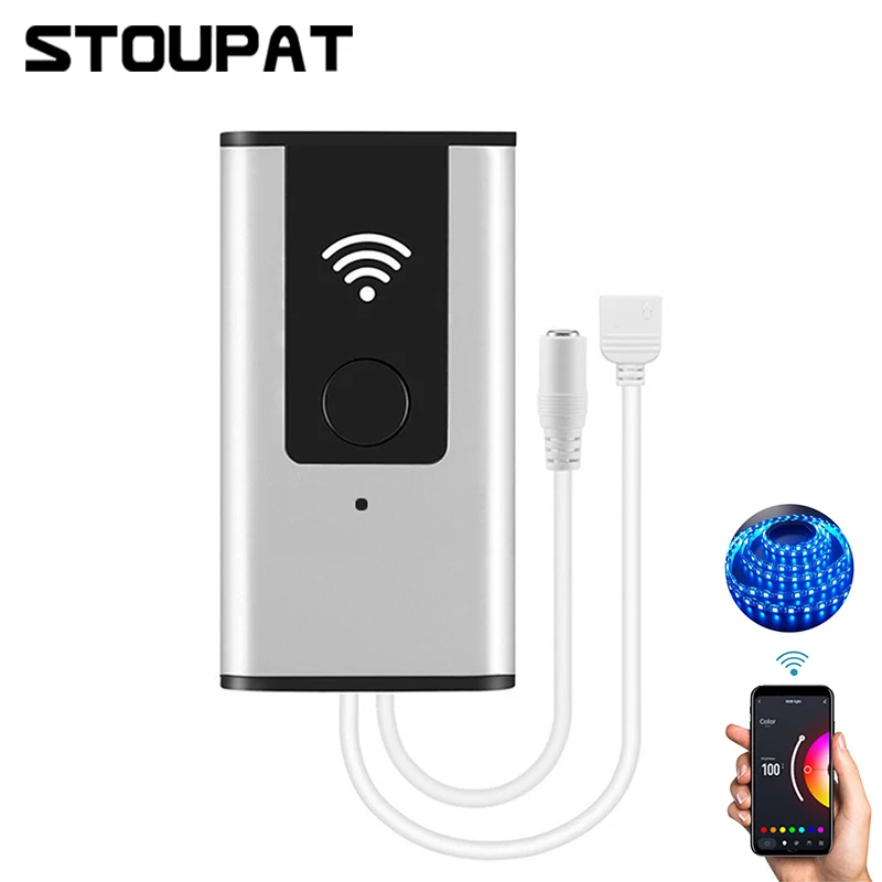

Tuya WiFi Controller Bluetooth RGB LED Strip Light Music Remote Control for DC12-24V COB CCT RGBW RGBWW 5050 Tape Lights Dimmer
