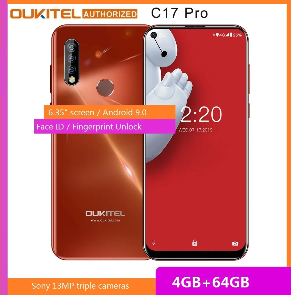 OUKITEL C17 Pro смартфон с 5 дюймовым дисплеем восьмиядерным процессором MT6763 ОЗУ 4 Гб ПЗУ