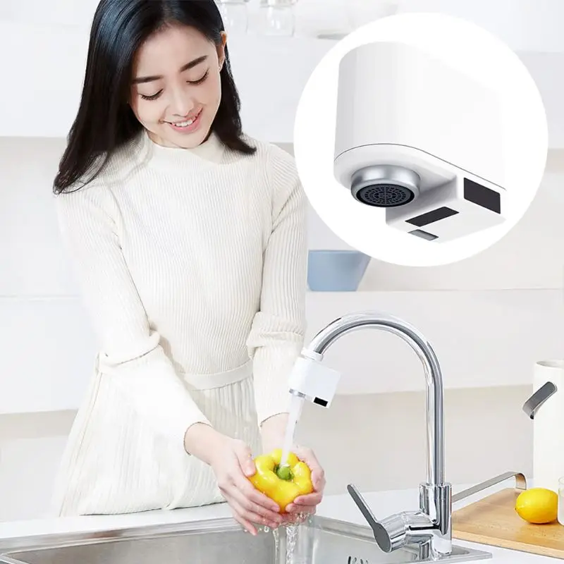 

Automatic Faucet Motion Sensor Hand Free Adapter Tap Kitchen Bathroom Autowater U4LA