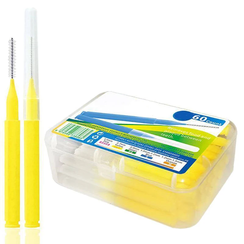 

1 коробка, 60 шт., межзубные щетки 0,6-1,5 мм