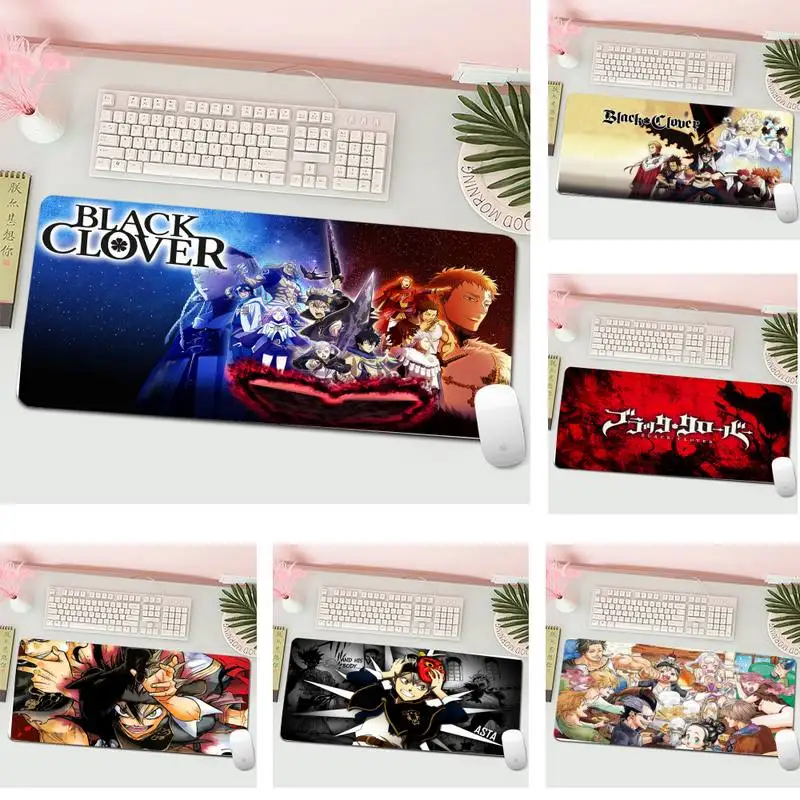 

Черный с узором клевера игровой плеер стол ноутбука резиновые Мышь коврик игровой Мышь pad XL Большой клавиатура PC стол коврик планшетный ком...
