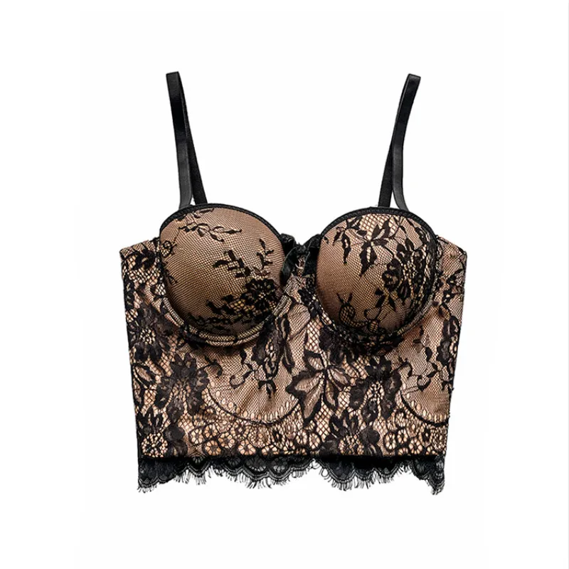 Le Palais Vintage 2020 Original New Complex Production Lace Sexy Fishbone Collect Waist Tight Camis top women | Женская одежда