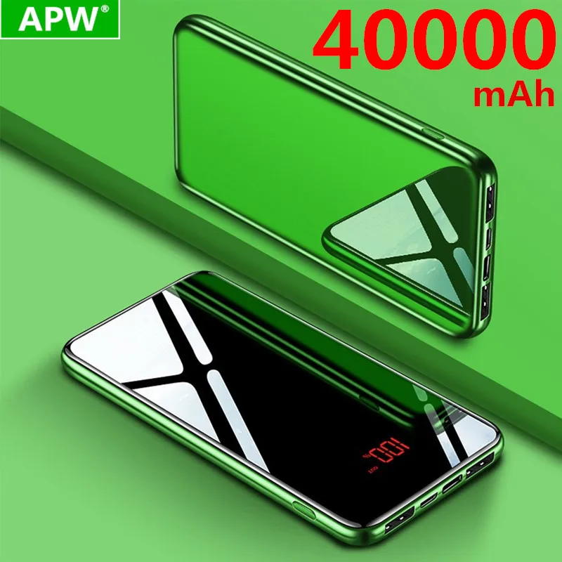 Внешний аккумулятор 40000 мАч для Xiaomi Samsung iPhone Huawei портативное зарядное устройство