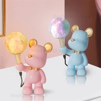childrens room decor table lamps colorful cute big bear desk lamp led bedroom creative planet lighting gifts for boys and girls