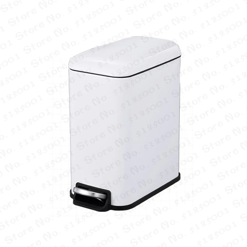 

Rectangular Trash Can With Pedal Portable Household Toilet Waste Bin Kitchen Stainless Steel Garbage Bins Storage Bucket ZH195