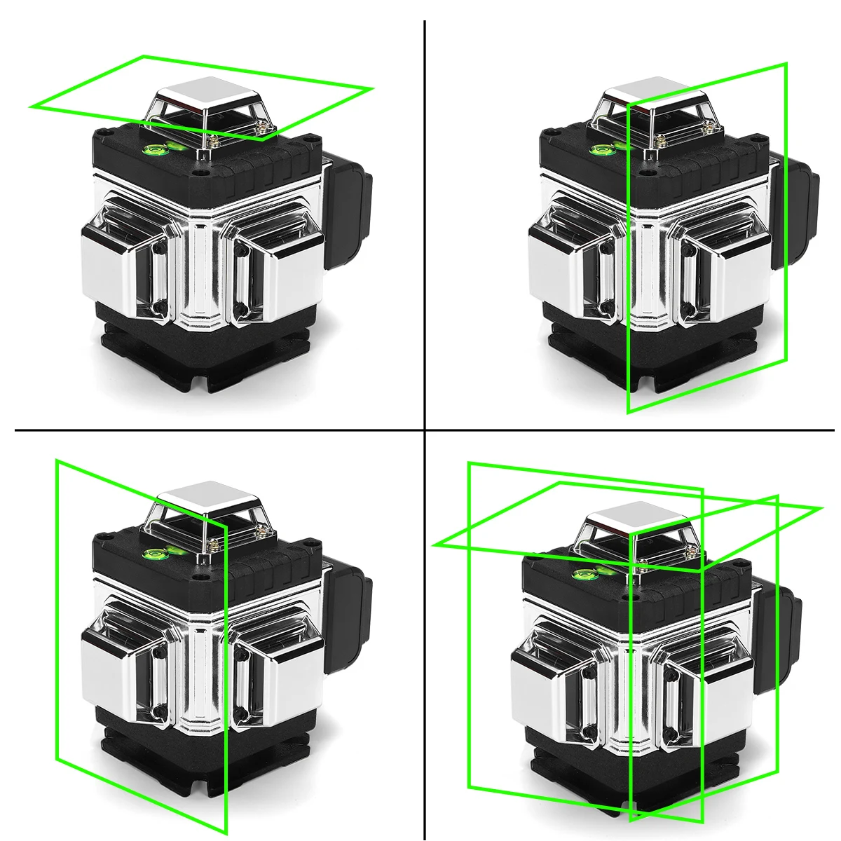 16 Lines 4D Laser Level Green Line Self Leveling Horizontal &amp360 Degree Vertical Cross with Battery for Outdoor | Инструменты