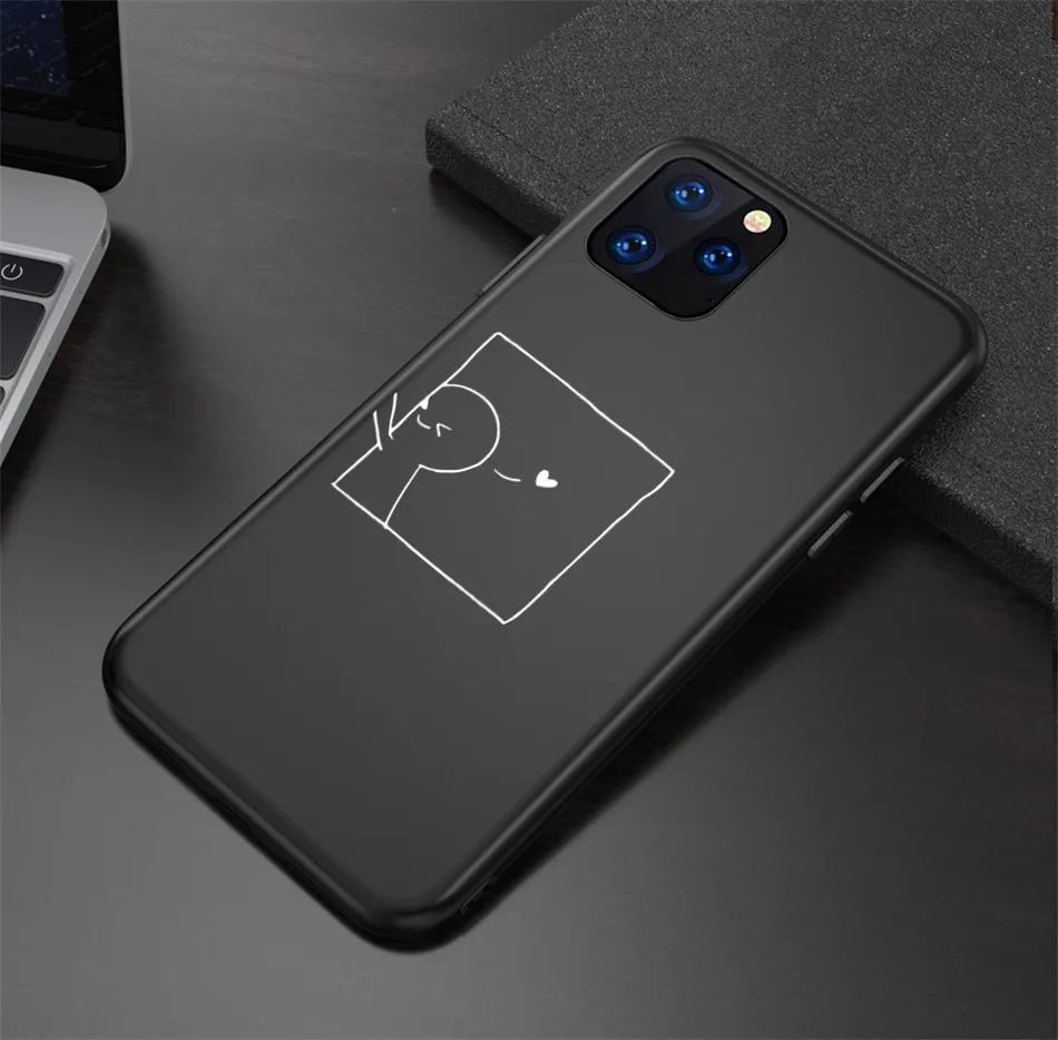 Lovebay Пары Любовь Сердце Простой чехол для телефона для iPhone 11 Pro Max X XS XR Xs Max 6 6s 7 8 Plus Мягкий ТПУ силиконовый чехол