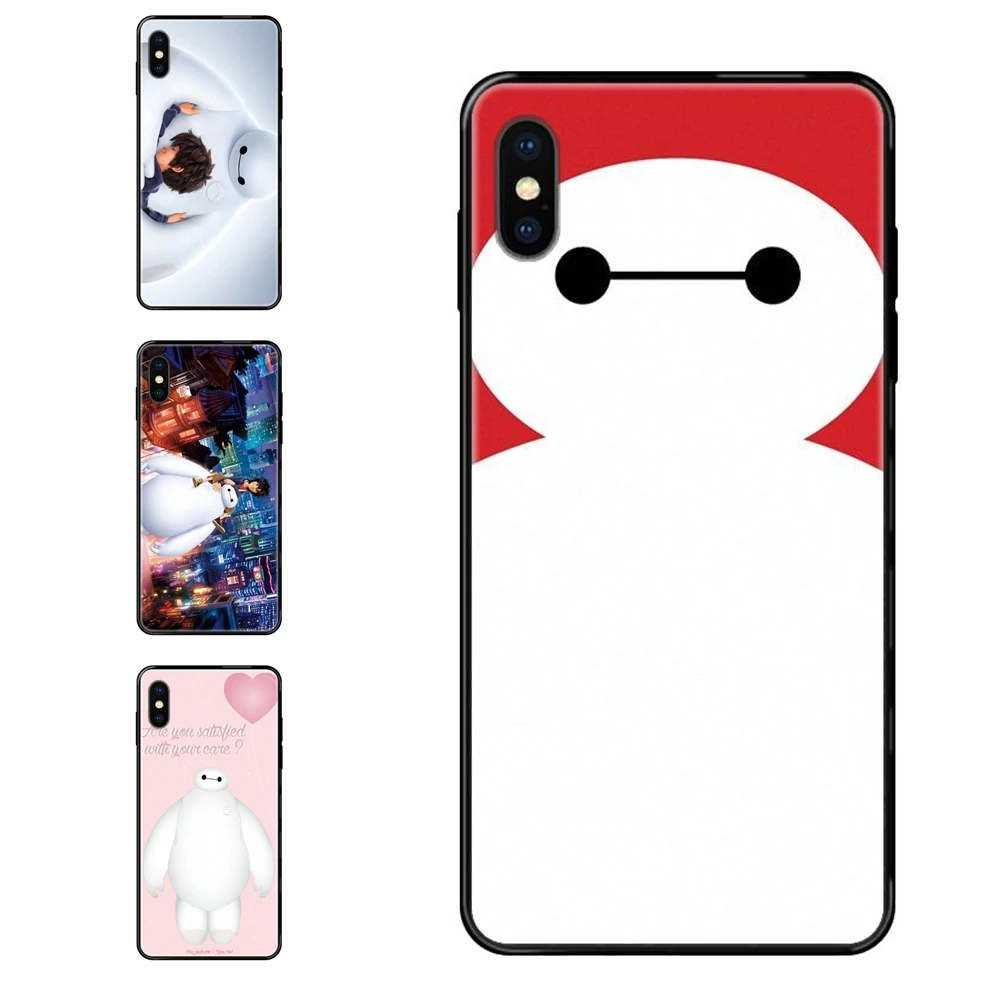 Big Hero 6 Six Smile Baymax Face Белый Черный Мягкий многоцветный для Huawei P8 P9 P10 P20 P30 P40 Lite Plus Pro 2017