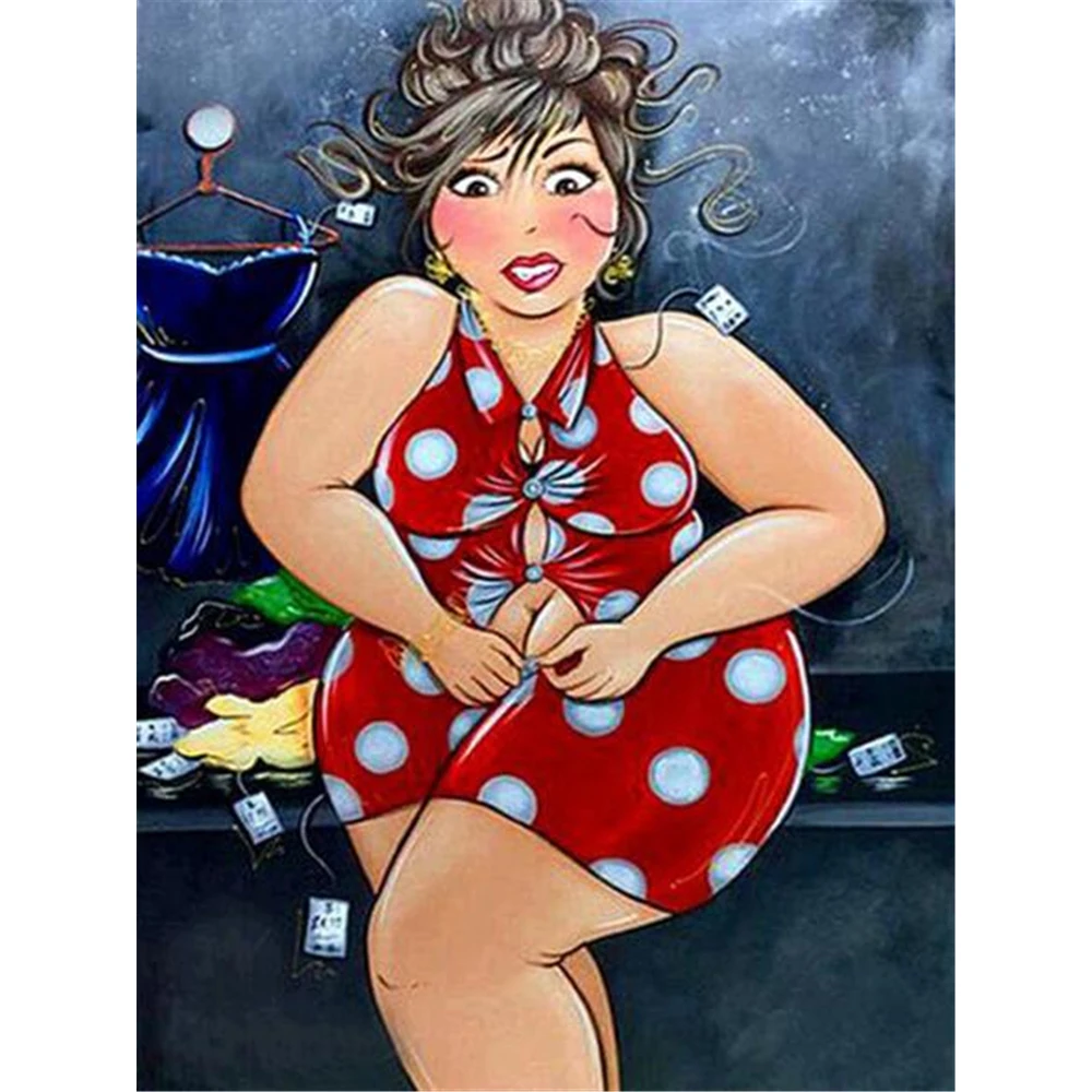 Унитаз обезьянка Толстая Леди DIY Вышивка 11CT наборы для вышивки крестом Набор