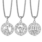 Женское серебряное ожерелье с подвеской, 12 цветов, звеньевая цепь из нержавеющей стали, Прямая поставка, ювелирные изделия LKP656X1