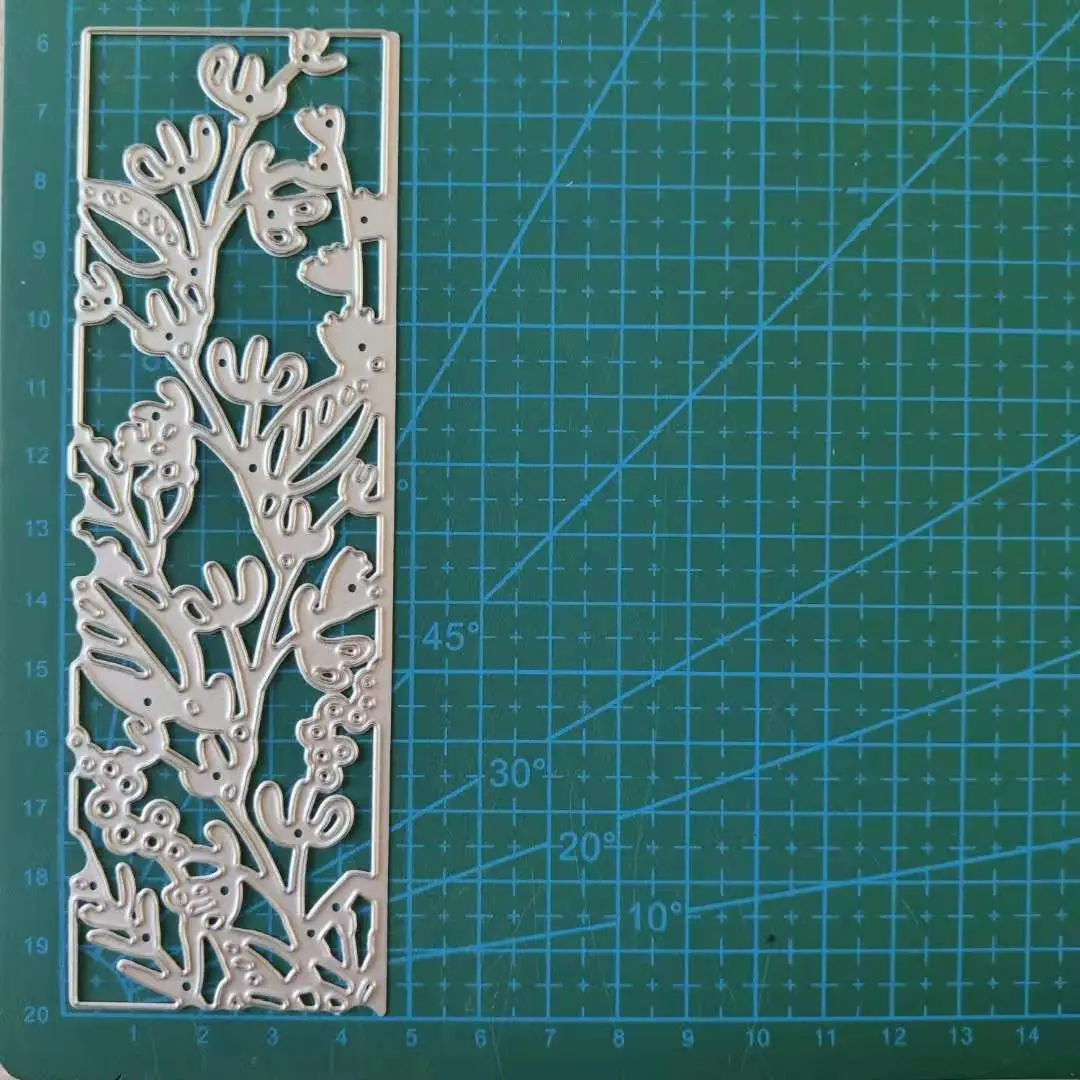 

Metal Cutting Dies Hollow Leaves Grid Card Decor New Scrapbook Decoration Template Embossing DIY Paper Card Craft 48*145 mm