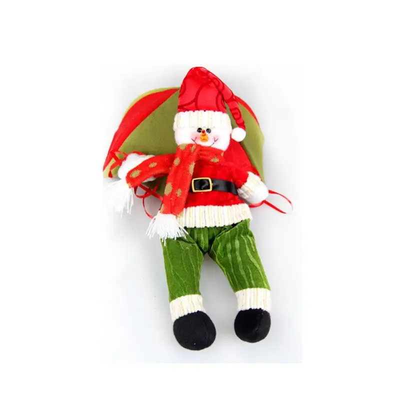 Green snowman Рождественские домашние потолочные украшения парашют 24 см Санта Клаус Smowman новогодний подвесной кулон рождественские украшения - Цвет: Green snowman