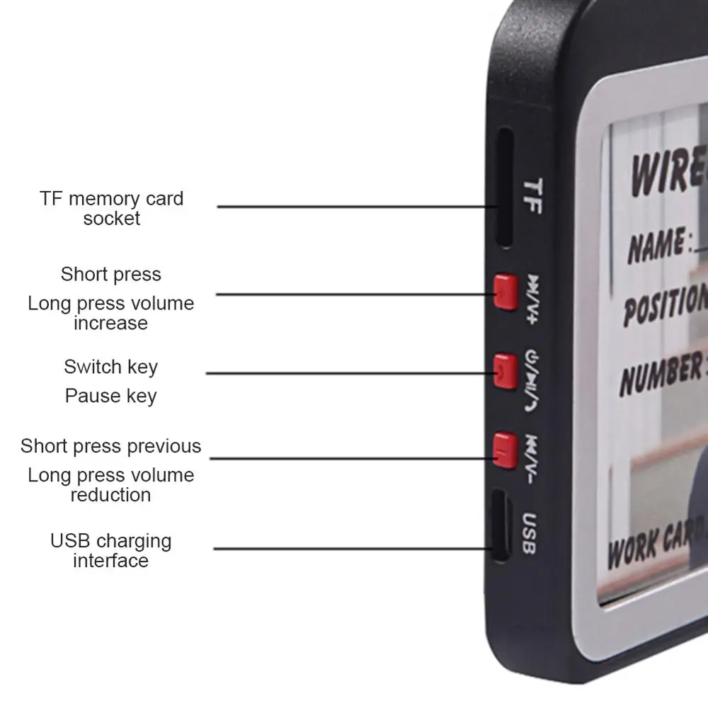 

Name Tag Badge with Lanyard In-Line Bluetooth In-ear Earphones Tangle-free Wired Earphones with Badge