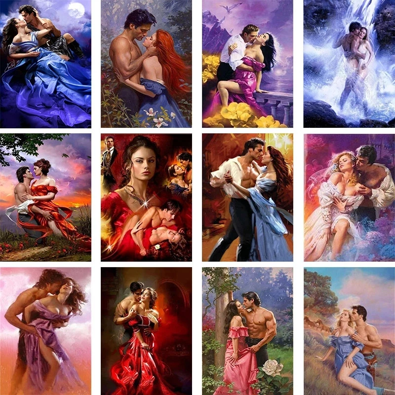 

tapb Lover Couples And Girls DIY Painting By Numbers Adults For Drawing On Canvas Oil Pictures By Numbers Wall Art Number Decor