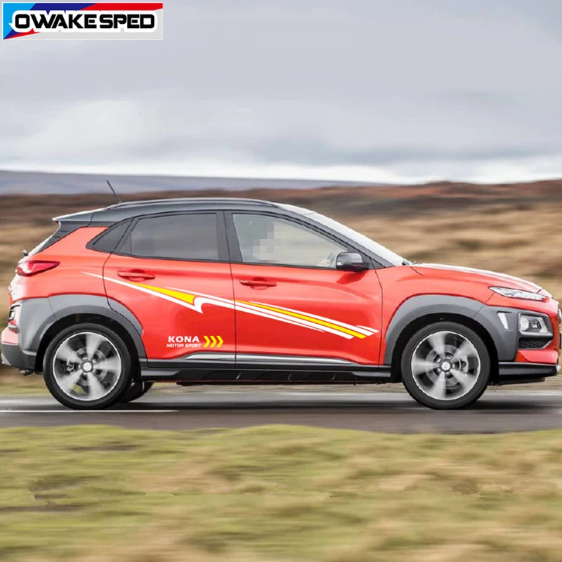 Двусторонние гоночные спортивные полосы для автомобильной двери Hyundai-KONA