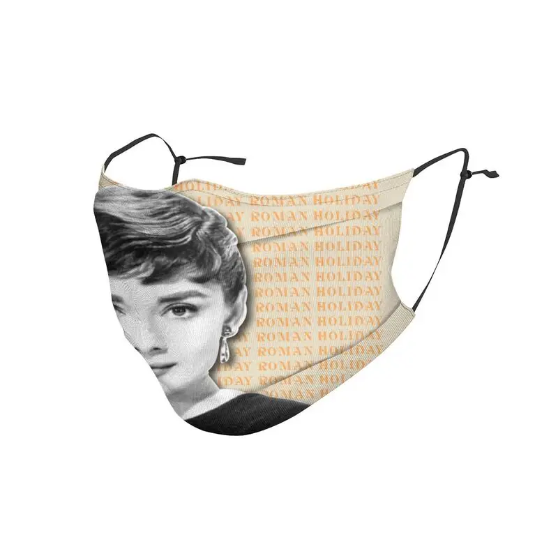 

Регулируемая Маска на лицо для мужчин и женщин, британская сценическая маска Miss Одри Хепберн С Пылезащитным покрытием и защитой от смога, ре...