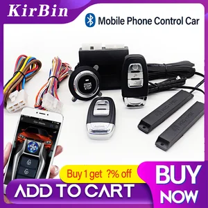 car alarm push button start stop key remote start engine phone remote control ignition kit car central lock keyless entry system free global shipping