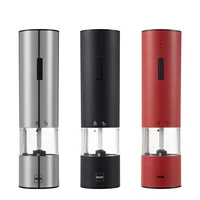 electric pepper mill automatic salt pepper grinder with led light adjustable coarseness for spices kitchen utensils and gadgets