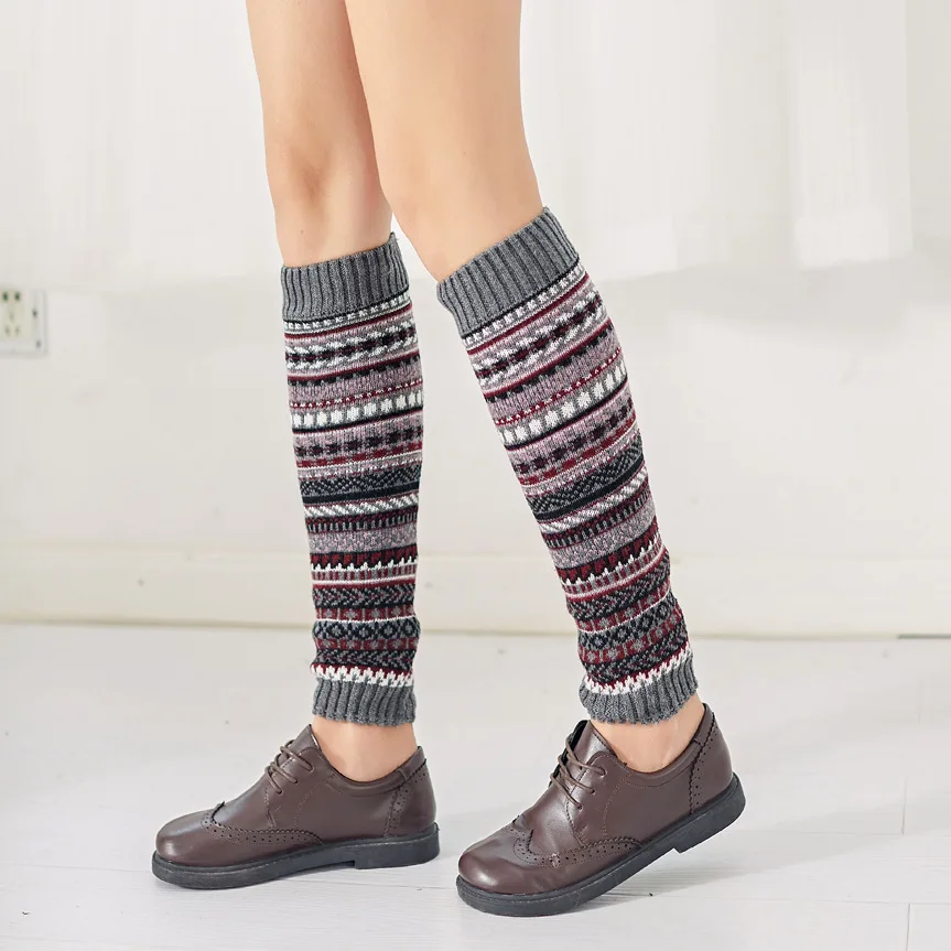 

Autumn And Winter Mori Pile Sock Yo ga Calf Cover Japanese Wool Knitted Leg Cover Fashion Warm Boot Cover Women Fashion