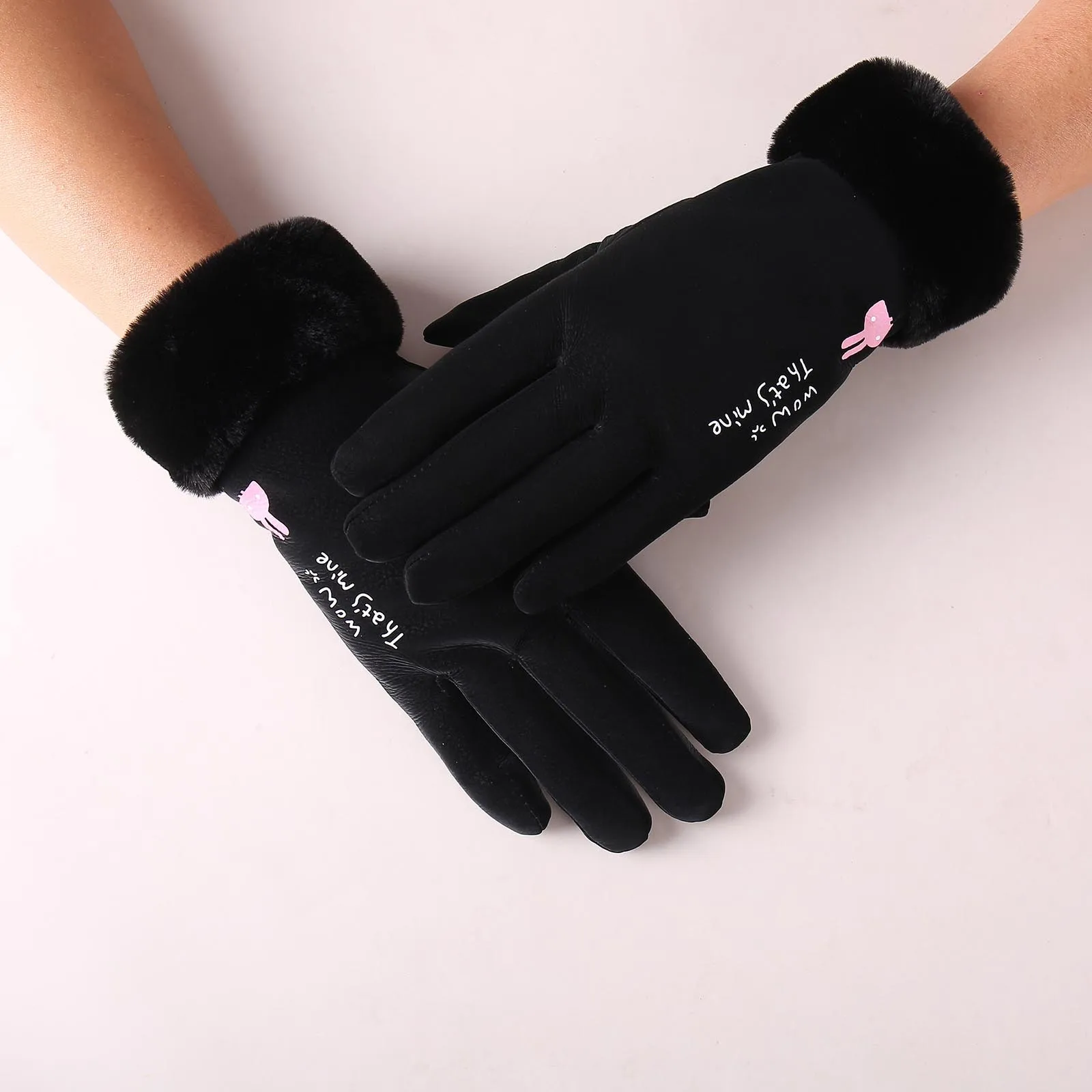Женские зимние перчатки теплые водонепроницаемые для сенсорного экрана