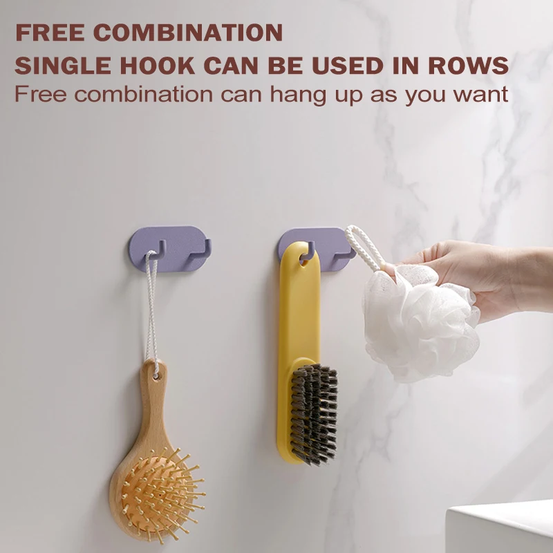 

Metal Universal Hooks Strong Adhesive Wall Mount Punch Free Decorative Towel Key Holder Coat Rack For Entryway Door Bathroom J99