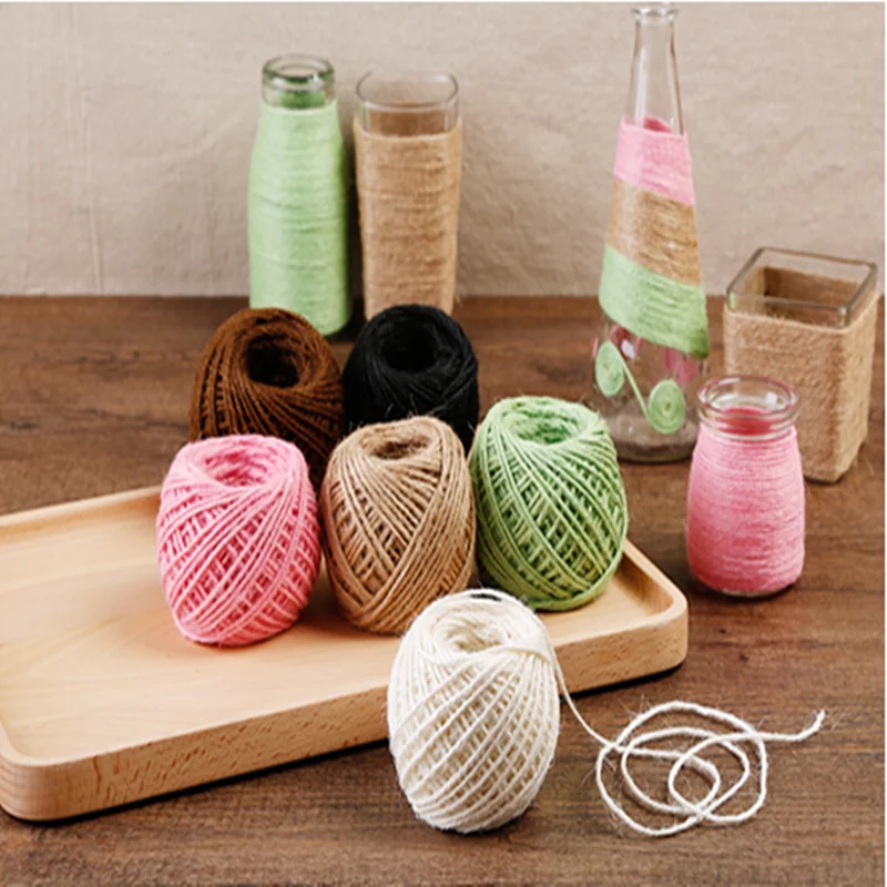 Материал ручной работы шпагат бытовой цвет веревка джутовая Фото Стена ретро ветер DIY декоративные тканые тонкие льняные веревки