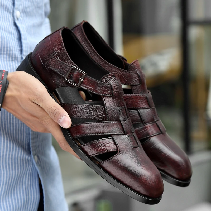 

Summer Sandals Men Sandalias Cuero Hombre Verano Beach Sandals For Men Sandale En Cuire Homme Sandalia Masculina Couro Summer