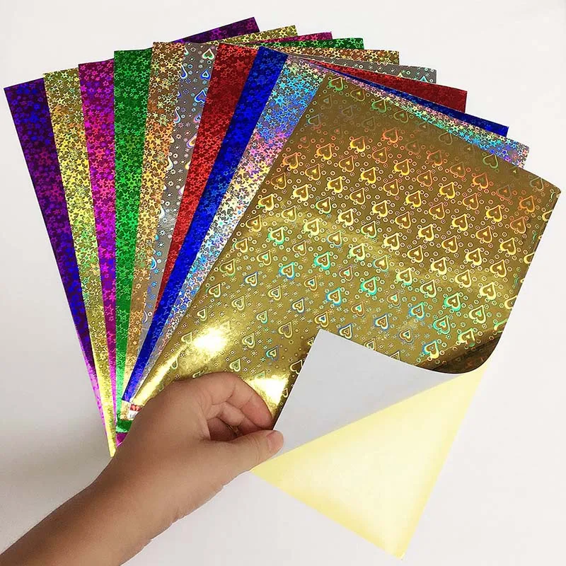MissYe Store 10 листов/лот А4 DIY голографические наклейки для скрапбукинга ремесло украшения