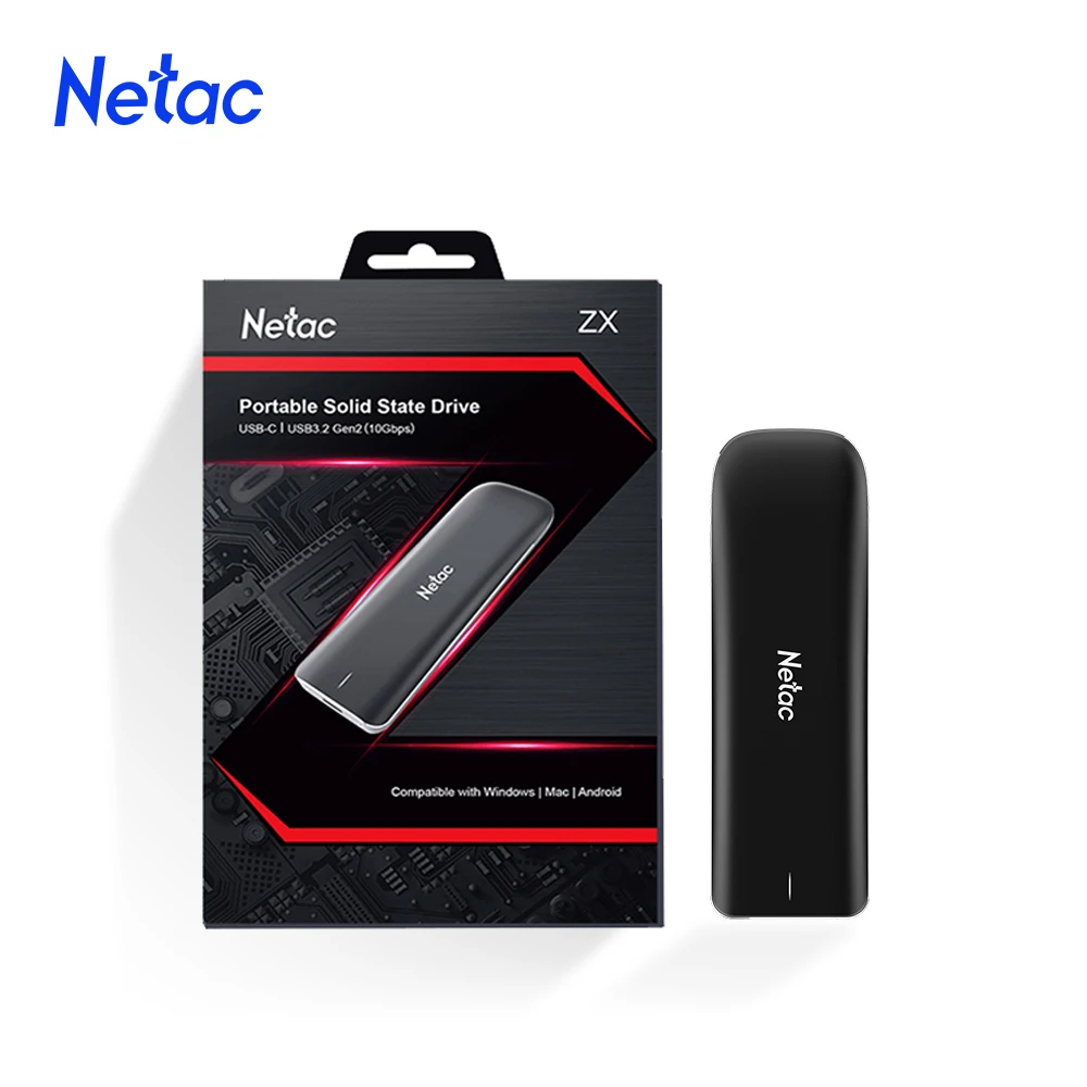 Netac внешний жесткий диск SSD 1 ТБ твердотельный накопитель 2 Портативный 250 ГБ 500 Гб